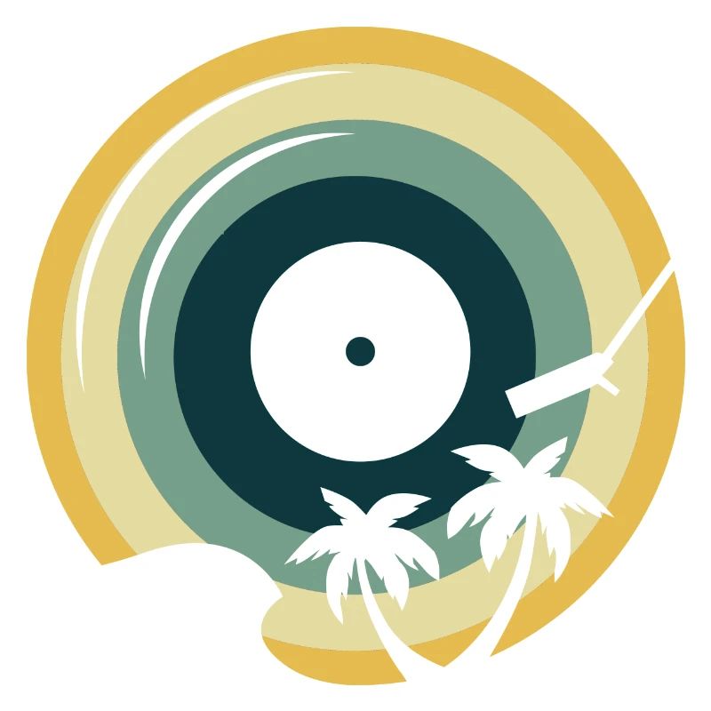 Vinyle Record Summer Sun Vibes Retro Sunset