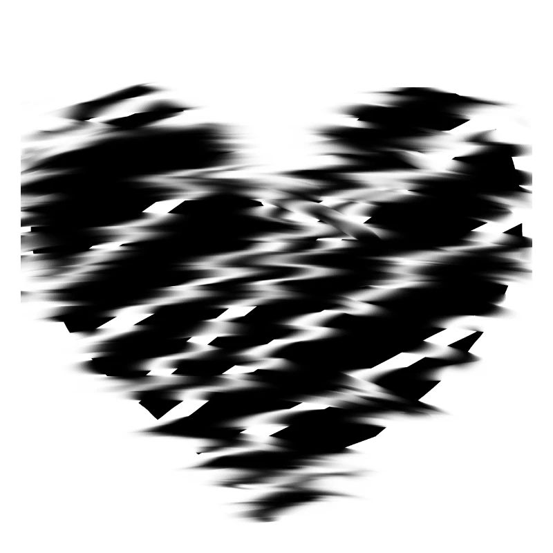 Le cœur noir floue idée de cadeau