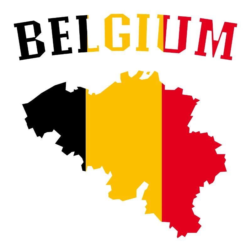Belgium Flag Map