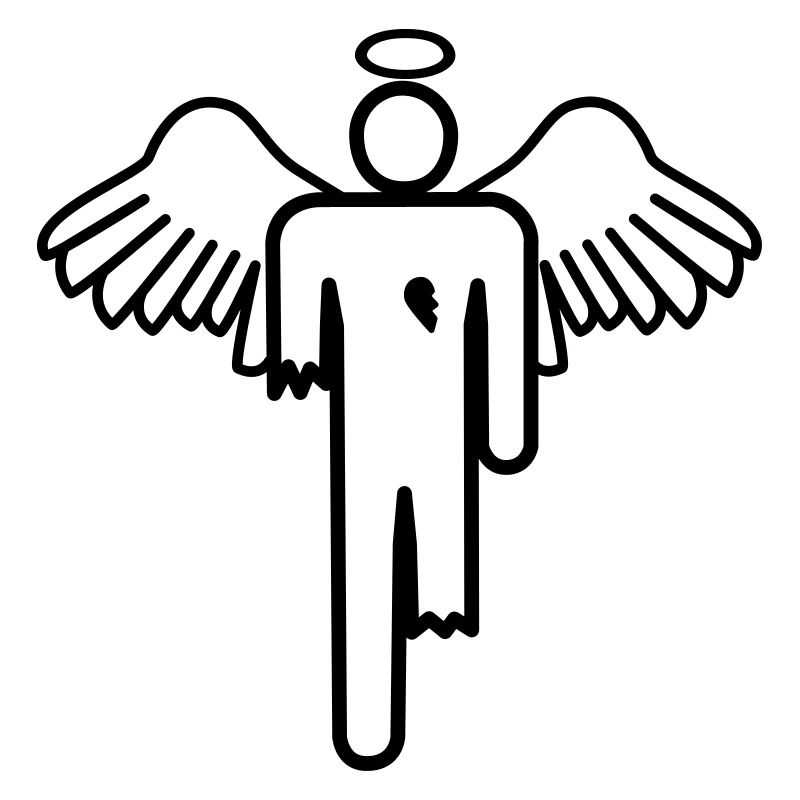 Gebrochener Engel Strichmännchen