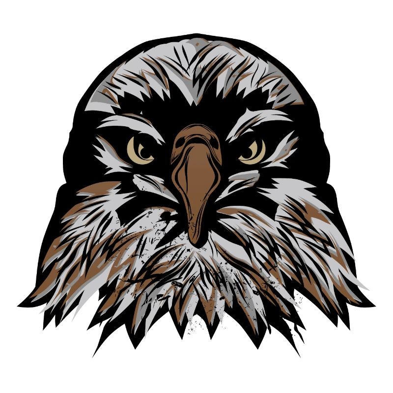 head eagle fancy drawing