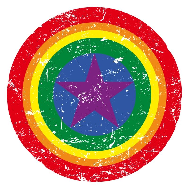 Arc-en-ciel LGBT Bouclier drapeau