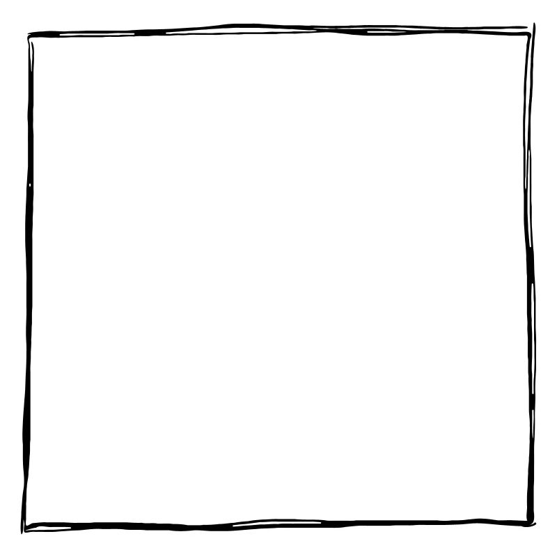 Ink Drawn Square Frame (1c)
