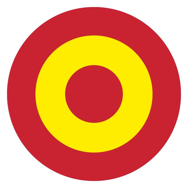Spain Flag Round Target