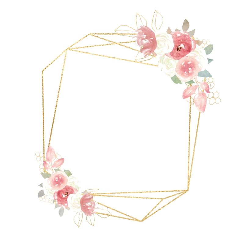 Modern Border Floral customizable