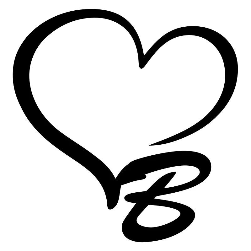 Herz Buchstabe B