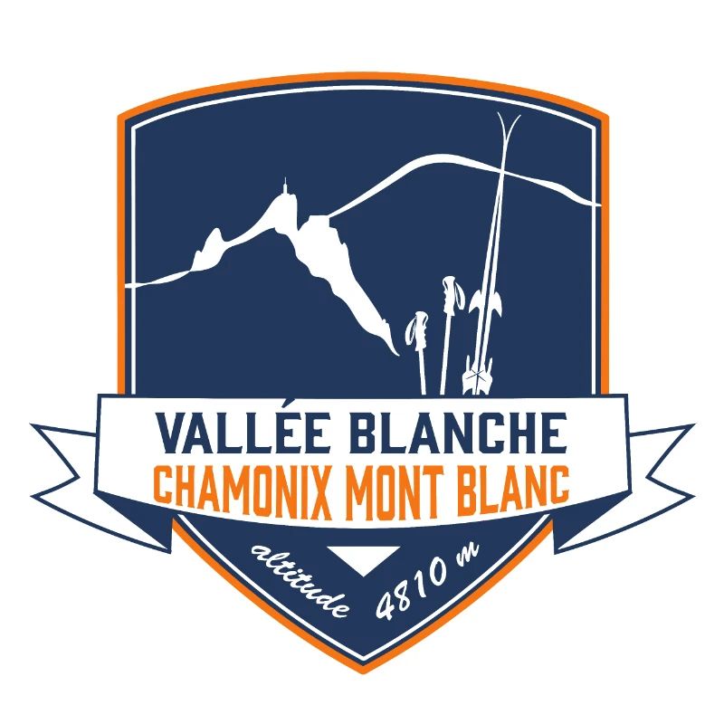 ecusson chamonix la vallée blanche leewarddesign