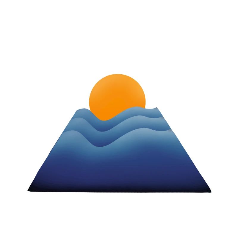 Triangle Sun Sea Minimalist Waves Ocean
