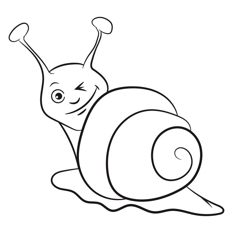 Snail funny wink