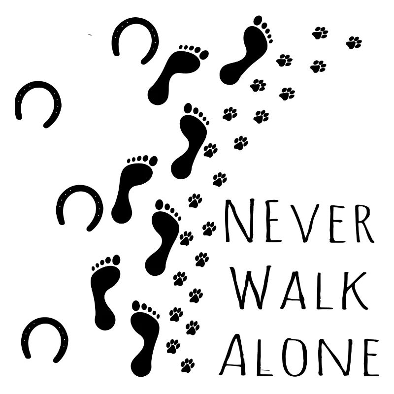 Never Walk Alone Pferd Mensch Hund