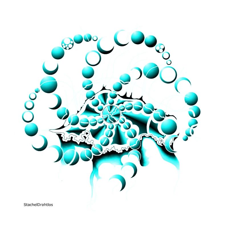 Psychédélique, Œil, turquoise