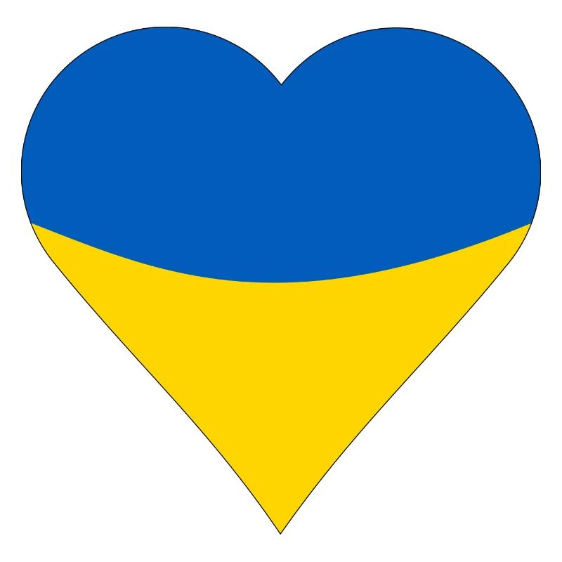 Flagge der Ukraine, ich bin mit der Ukraine