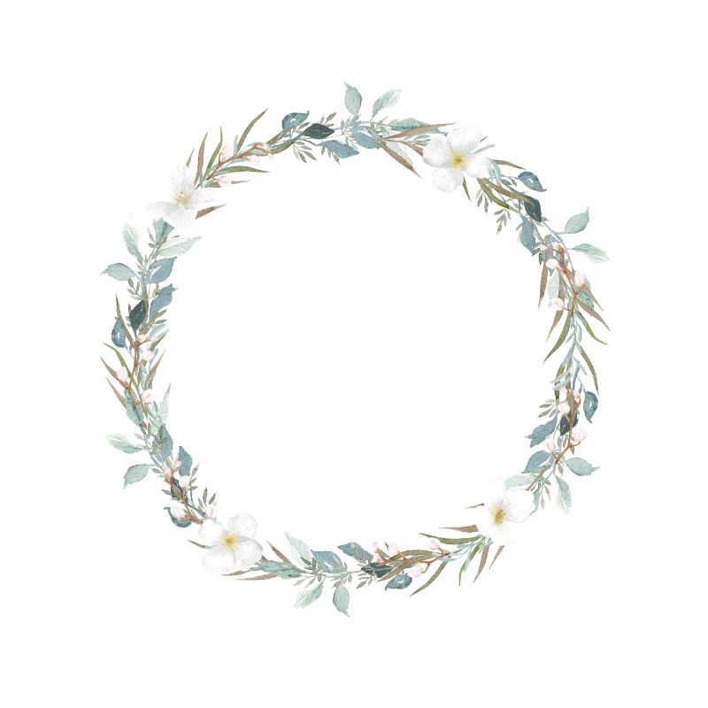 Eucalyptus Flowers Wreath customizable