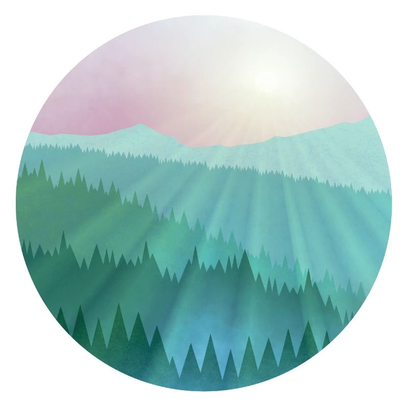 Misty mountain landscape