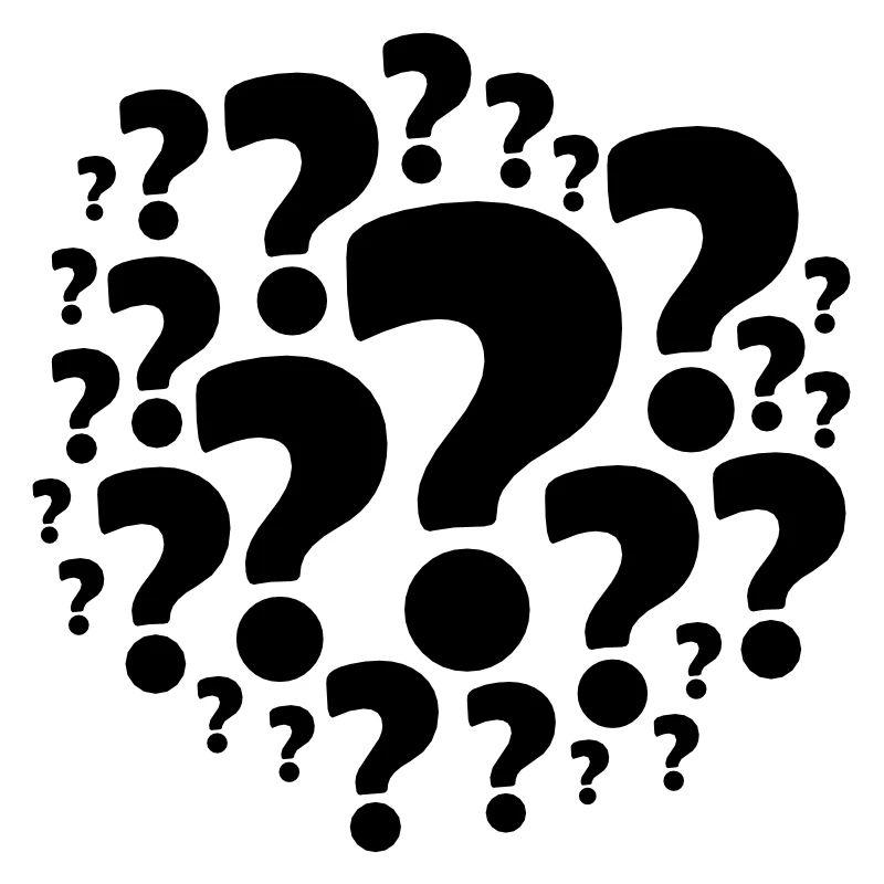 Many question mark symbols