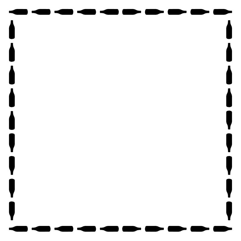 Square Beer Bottles Frame