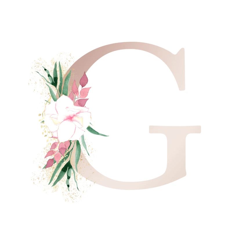 Customizable Monogram G Floral
