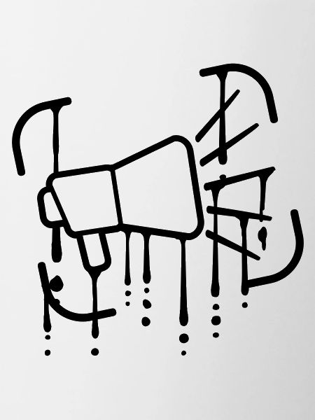 Graffiti Drops Megafon Symbol