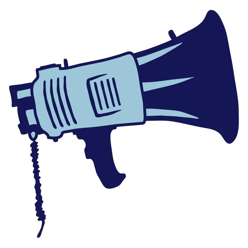 Symbole du mégaphone de propagande de démonstration