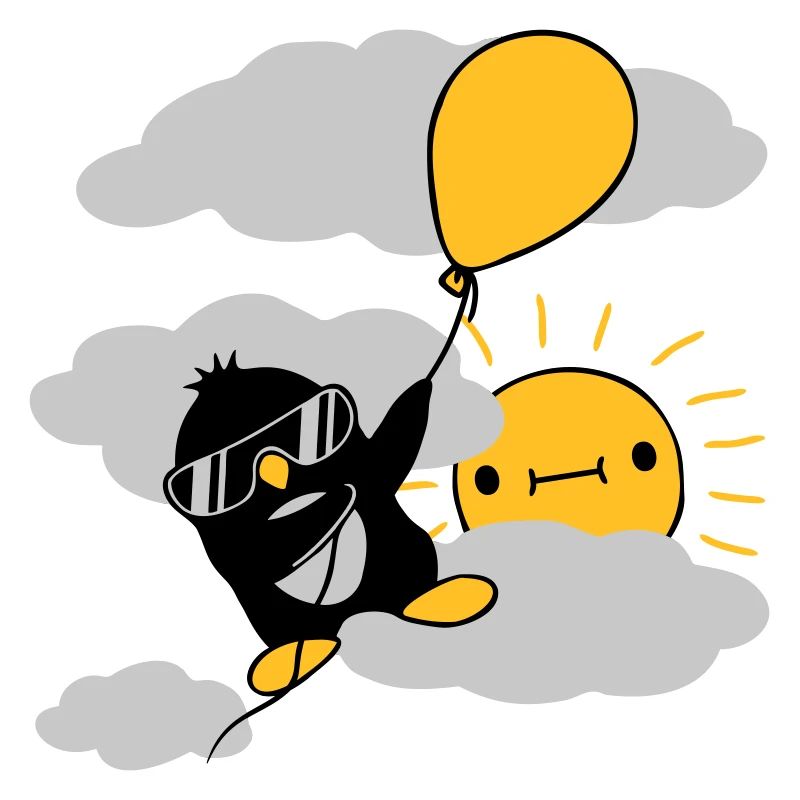 Flying Penguin Balloon Sun