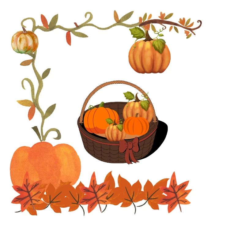 Pumpkin in a basket