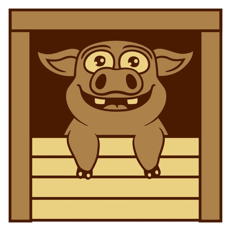 Comic drôle de cochon d’écurie