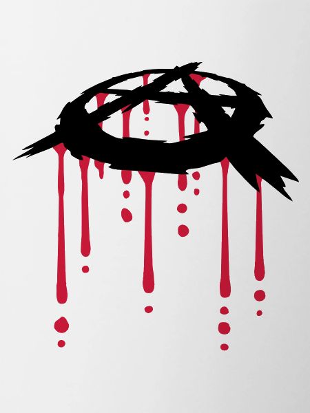 blood drop anarchy symbol