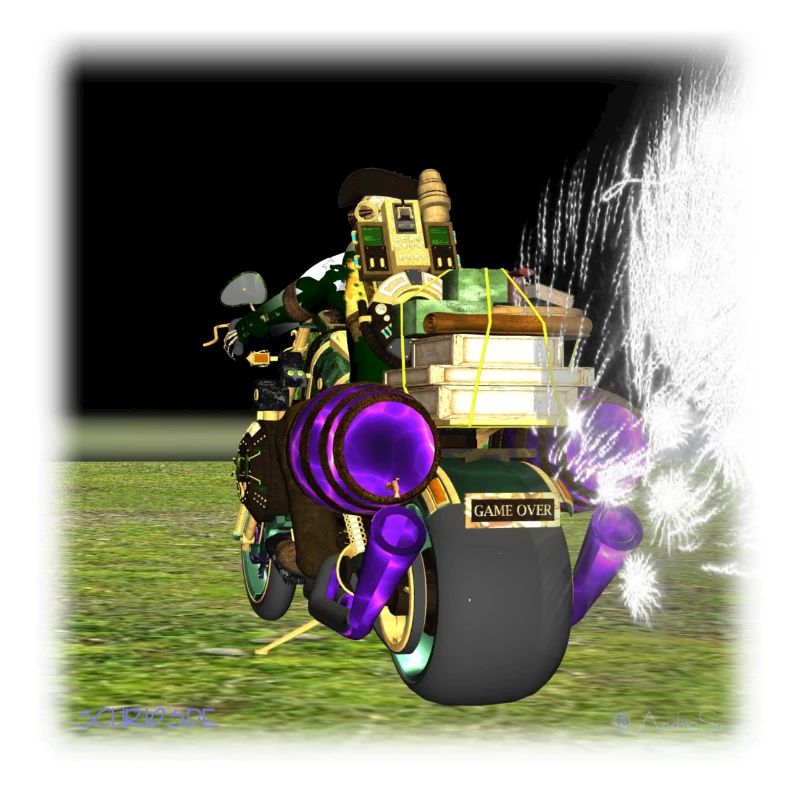 Steam Pro Biker - Game Over
