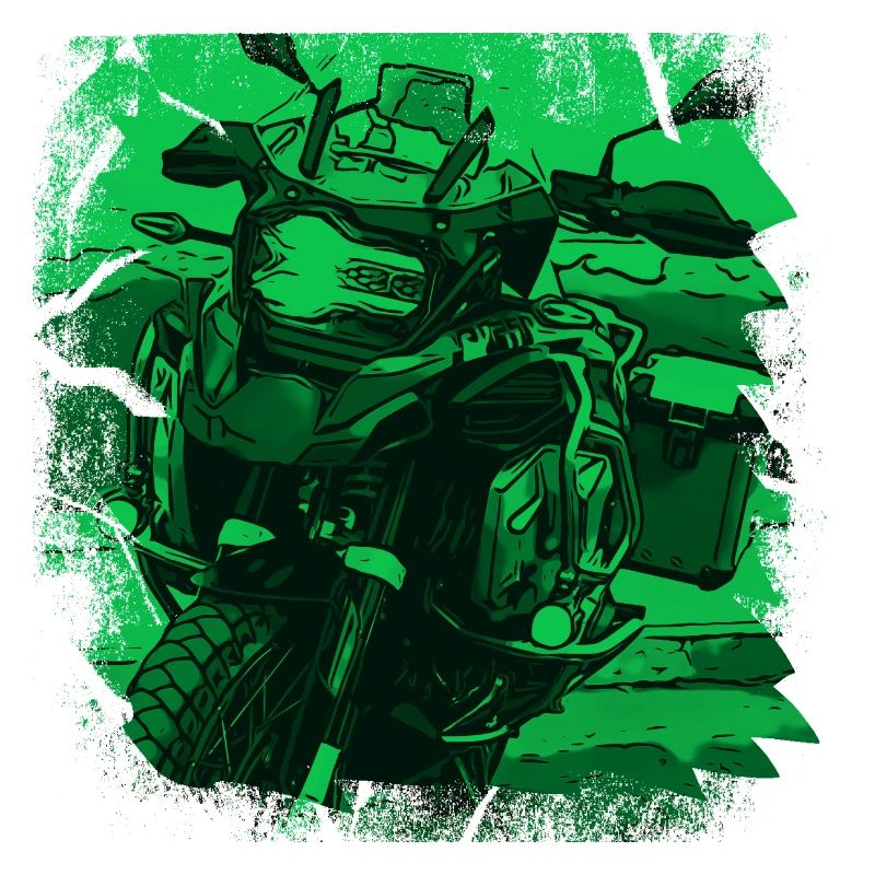 Motorcycle GS black green