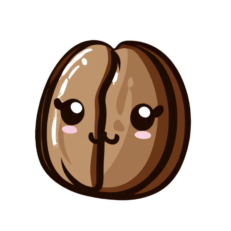 Grain de café Kawaii