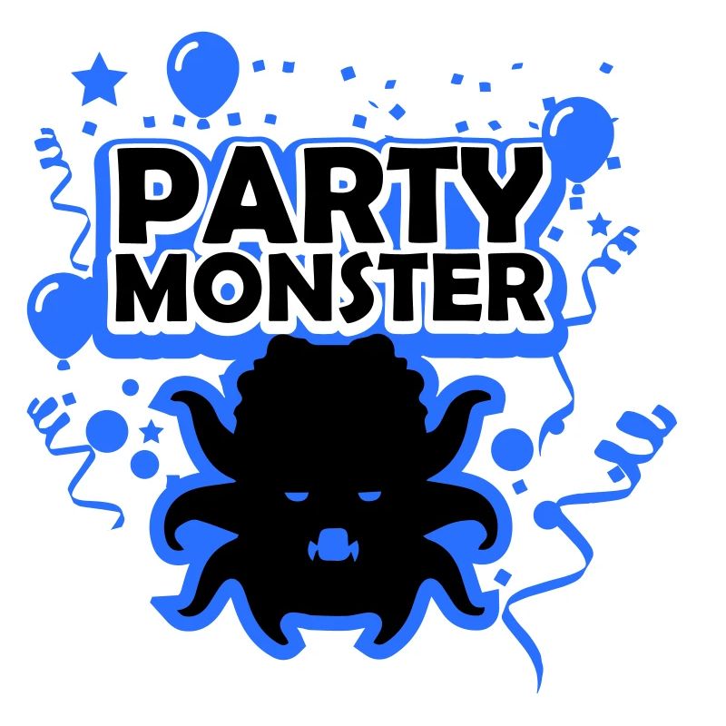 Monstre de fête bleu