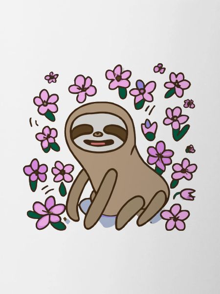 Lazy kawai flowers