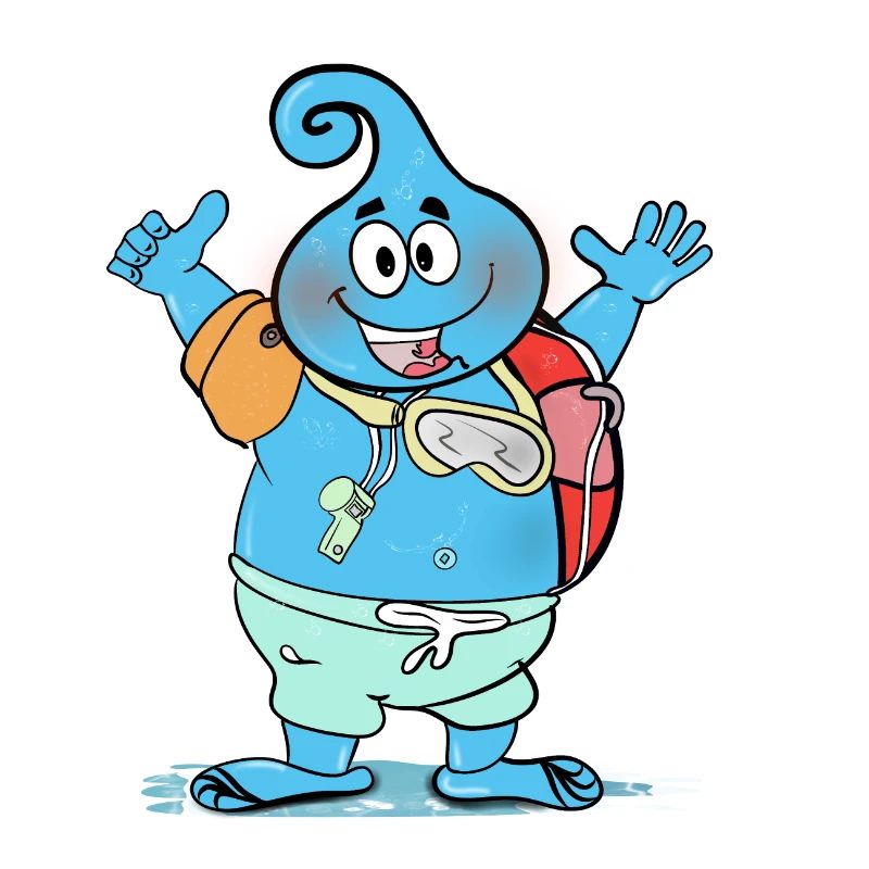 Dieser sehr große freundliche Wassertropfen
