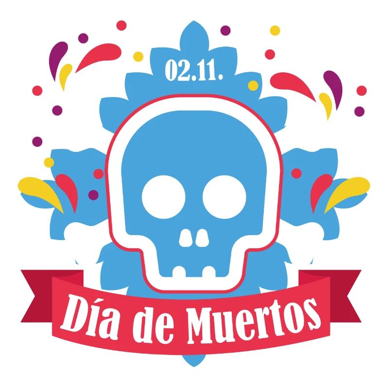 dia de muertos blue