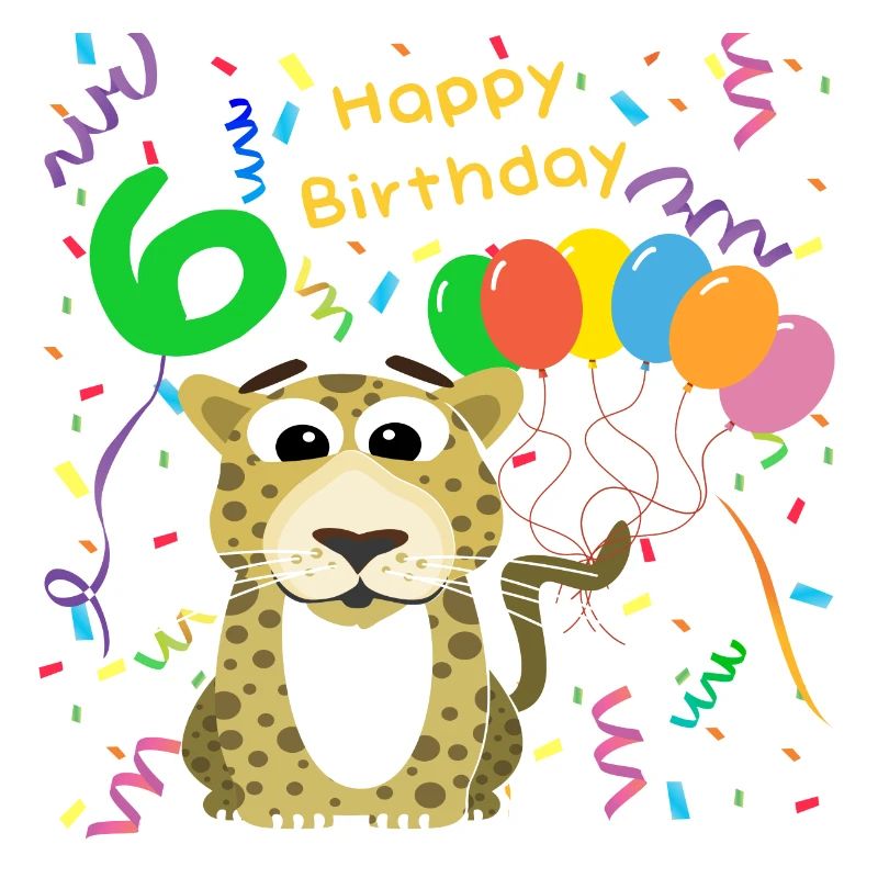 Happy Birthday Ich bin schon 6, Geburtstagsshirt