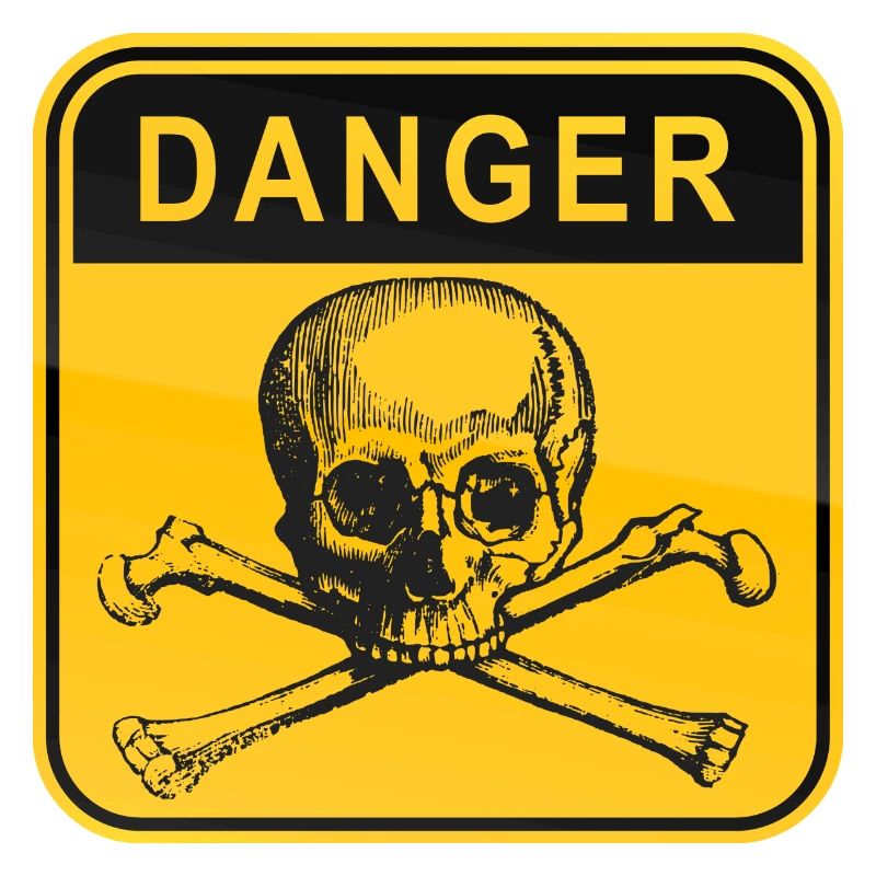 crâne de danger d’halloween