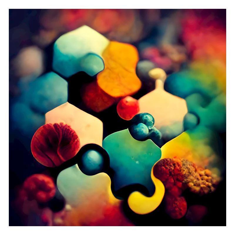 A puzzle with molecules