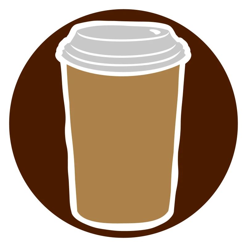 Kreis Logo Becher Kaffee