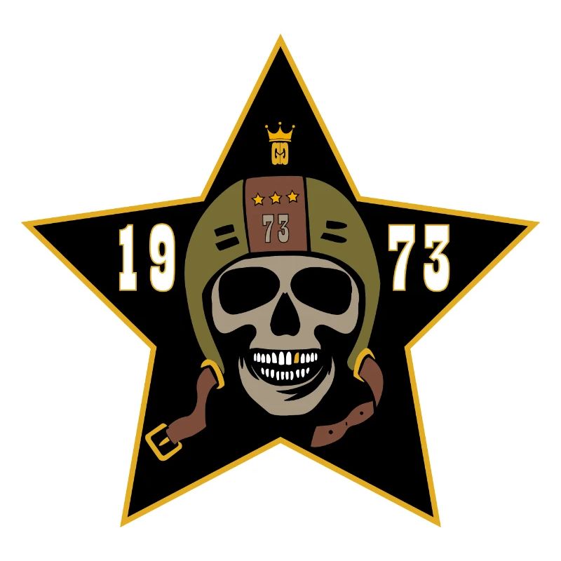 Skull print for 1973 born biker!