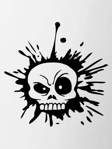 Drops Skeptical Facial Expression Skull