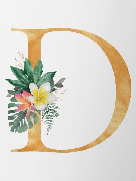 Customizable Monogram D Tropical Botany