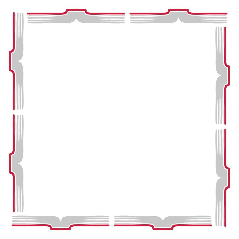 Square Frame Border Books