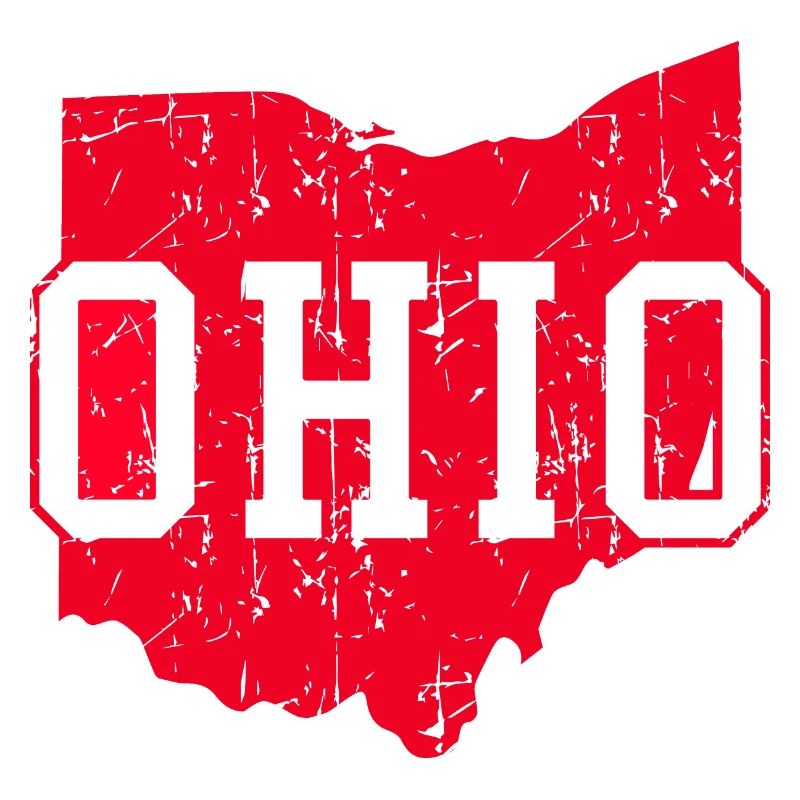 Ohio State Map Vintage