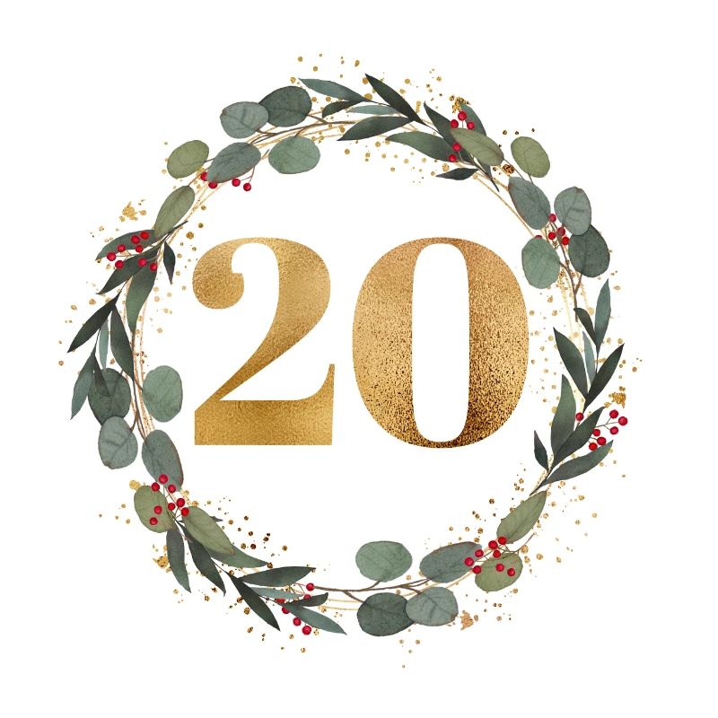 20 Number wreath