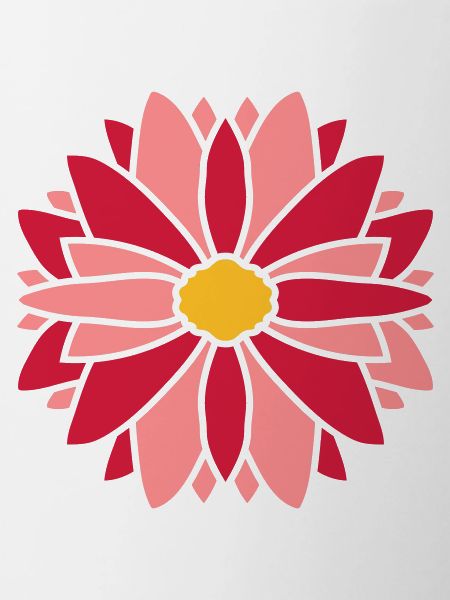Red Pretty Flower Design