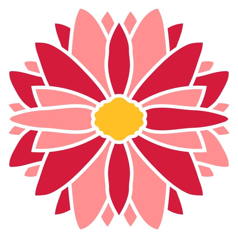 Red Pretty Flower Design