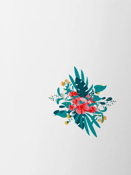 letter V flowered