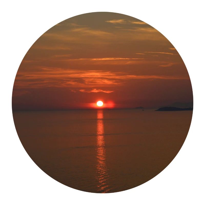 Coucher de soleil rouge