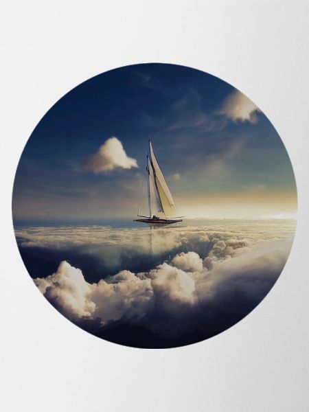 Ship with clouds