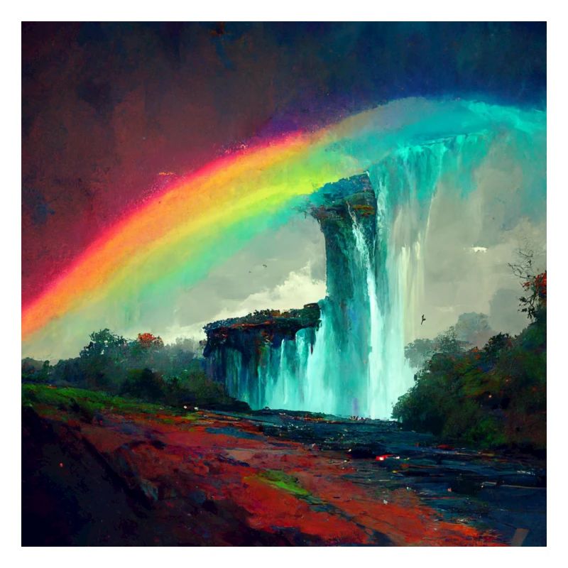 Rainbow watterfall